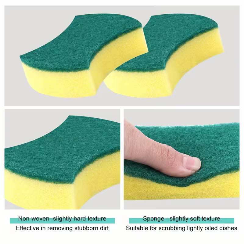 50/100/200pcs, [Ocean Freight] Cleaning Sponges, Double-Sided Cleaning Cloths, Household Cleaning, Dishwashing Sponges, Premium Kitchen Sponges, Durable Scratch-Resistant Sponges, Super Absorbent, Cleaning Supplies, Cleaning Tools, School Supplies