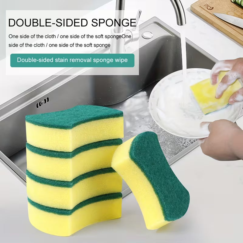 50/100/200pcs, [Ocean Freight] Cleaning Sponges, Double-Sided Cleaning Cloths, Household Cleaning, Dishwashing Sponges, Premium Kitchen Sponges, Durable Scratch-Resistant Sponges, Super Absorbent, Cleaning Supplies, Cleaning Tools, School Supplies
