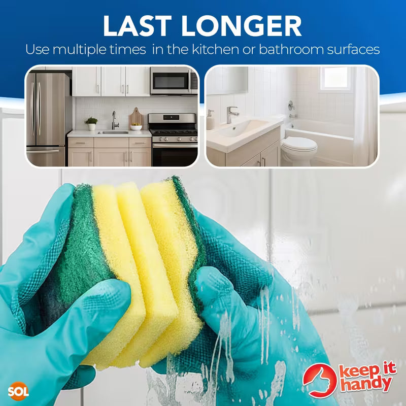 10 Pack Kitchen Scourers with Finger Grip