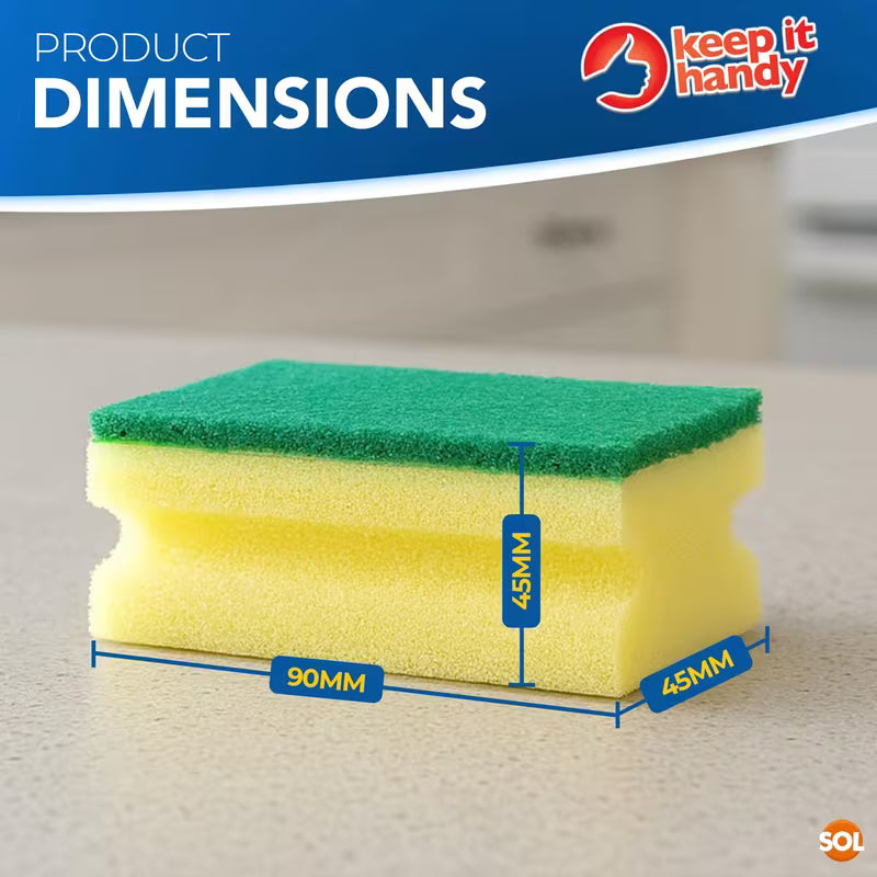 10 Pack Kitchen Scourers with Finger Grip