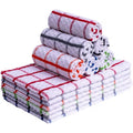 10 Pack Large Check Tea Towels 40x60cm 100% Cotton
