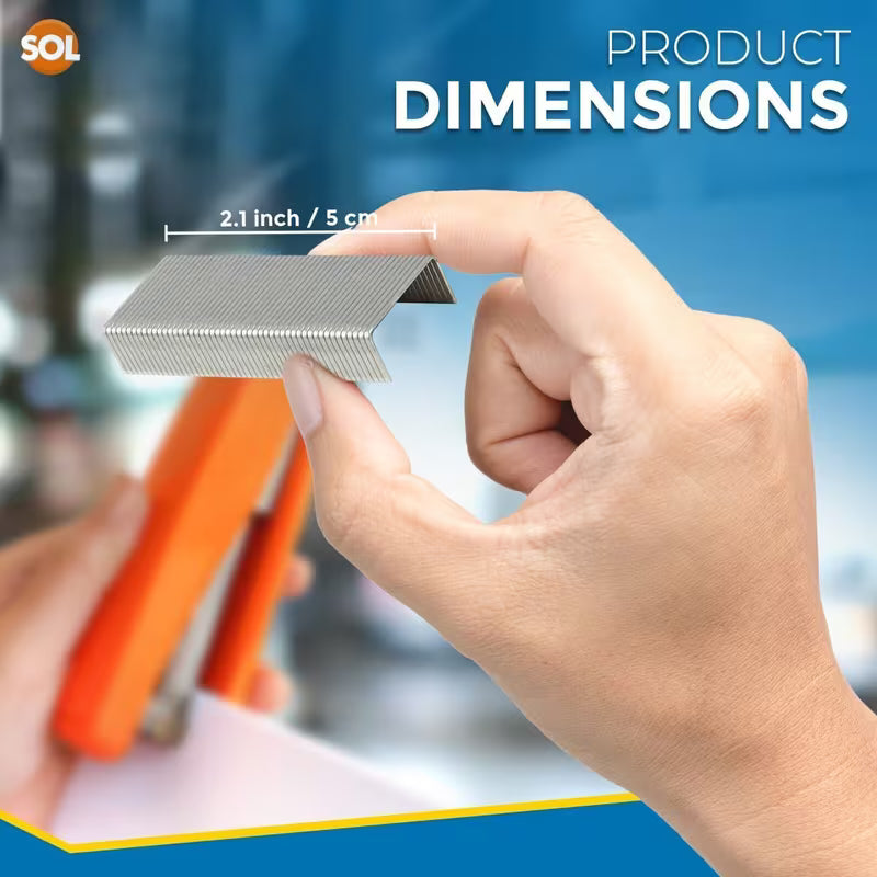 10,000 Pack 26/6 Office Staples | Standard Fit 26/6mm Staples for Desktop