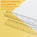 12-Inch 30cm Transparent Acrylic (PMMA) Curved Ruler, Durable Plastic Hollow Straightedge for Teachers and Students, Classroom Teaching Tools
