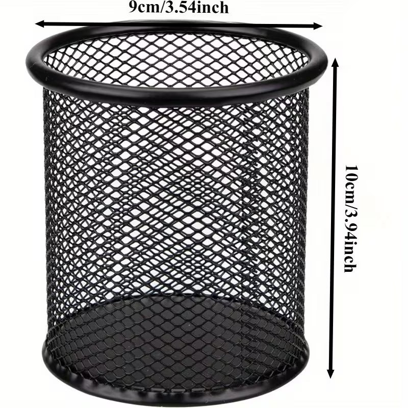 12-pack metal pen holder, wire mesh pen holder, portable pen storage box, pencil holder, suitable for office desk