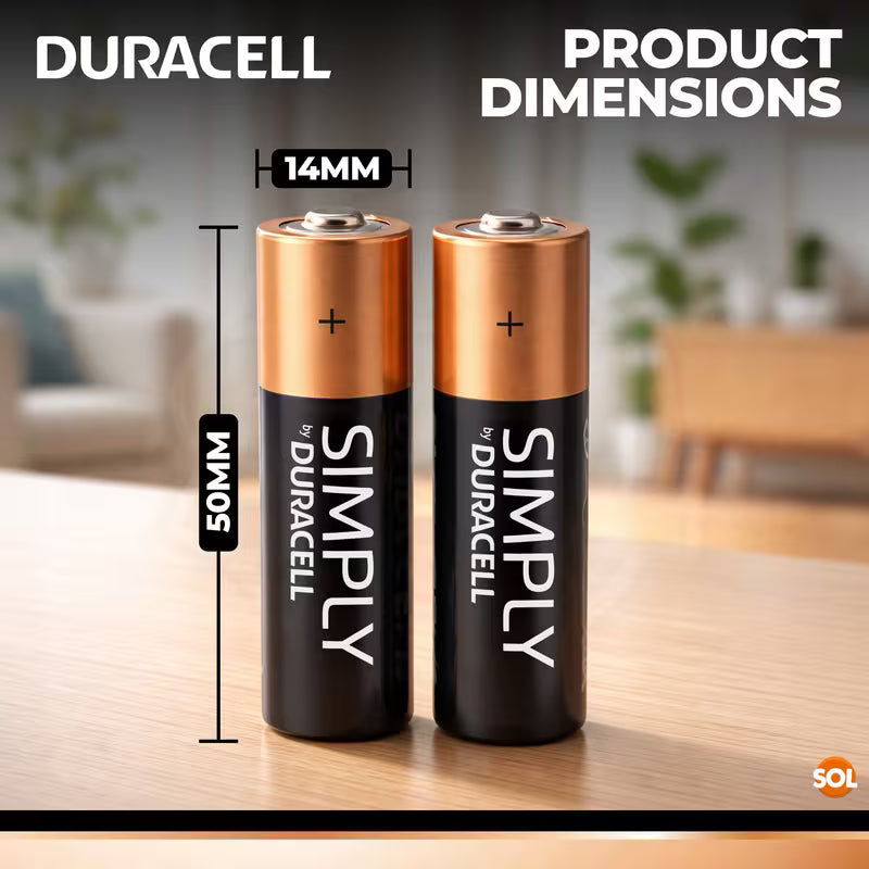 12 Pack Duracell Simply AA Batteries