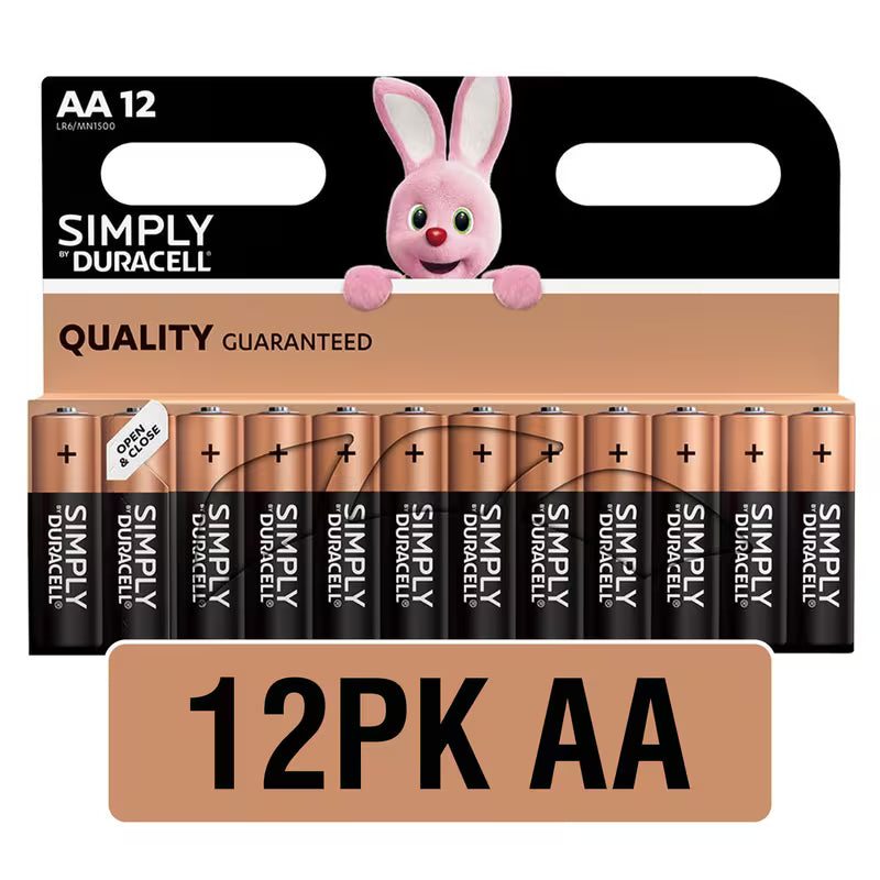 12 Pack Duracell Simply AA Batteries