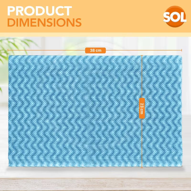 200pk All Purpose Cleaning Cloths Blue