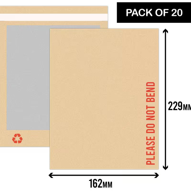 20pcs A5 Manilla Hard Board Back Envelopes