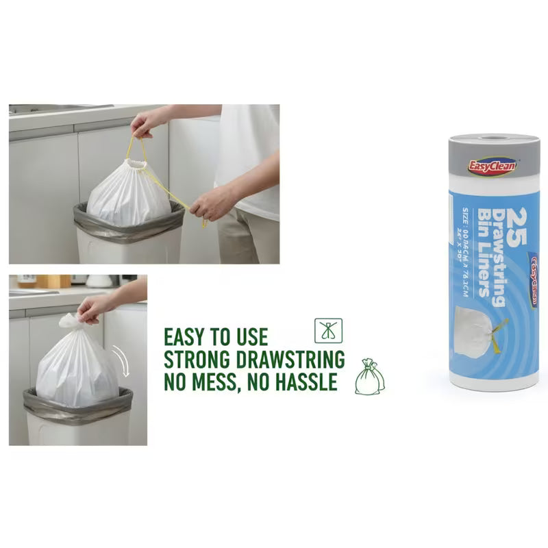 10 Pack - 250pcs 50L Odorless Thickened Trash Bags