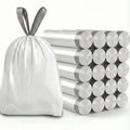 10 Pack - 250pcs 50L Odorless Thickened Trash Bags
