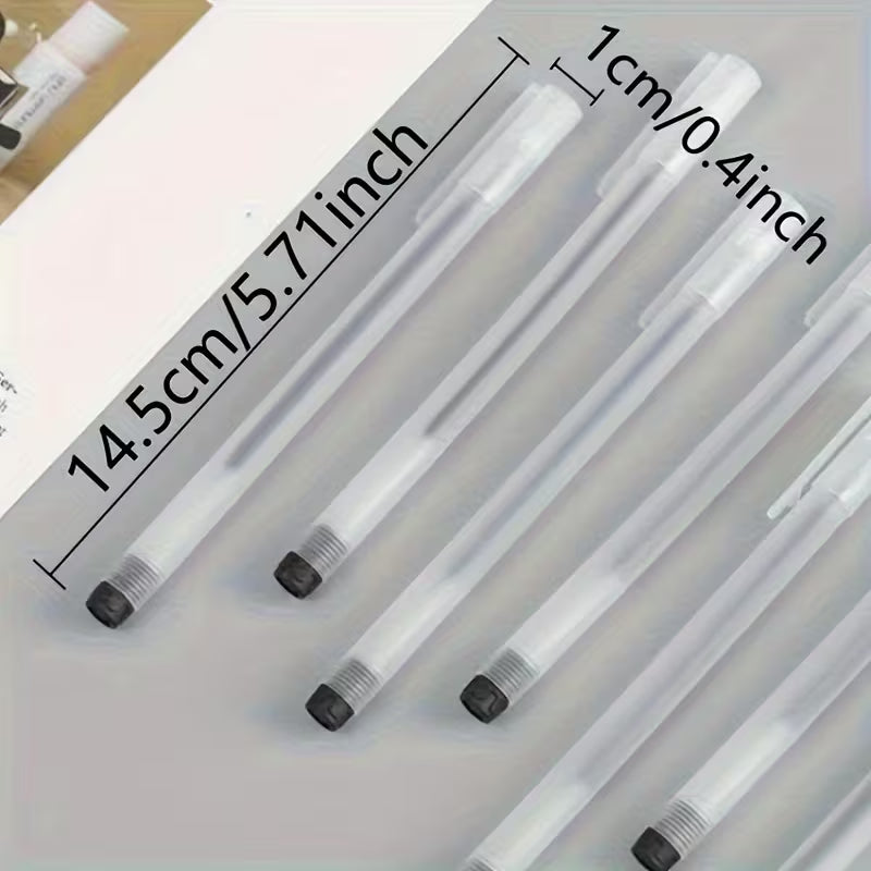 30pcs Gel Ink Round Ballpoint Pen, Black Japanese Pen, 0.5mm 0.02inch Ultra Fine Round Ballpoint Pen, Suitable for Home, School and Office
