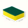 50pcs Square Multi-Purpose Kitchen Sponges - High Absorbency, Rust & Oil Removal, Double-Layer Design, Suitable for Dishes, Cookware, and Furniture