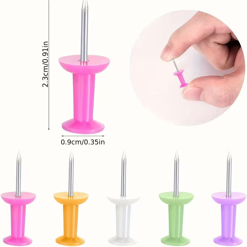 50pcs Macaron Tack Pins, Suitable for Thumb Nails on Bulletin Boards, Also Ideal for Softwood Wall Hanging Decorations; These Colorful Tacks Are Designed for Office