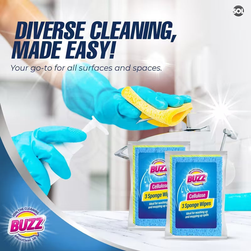 6 Pack Cellulose Sponge Wipes