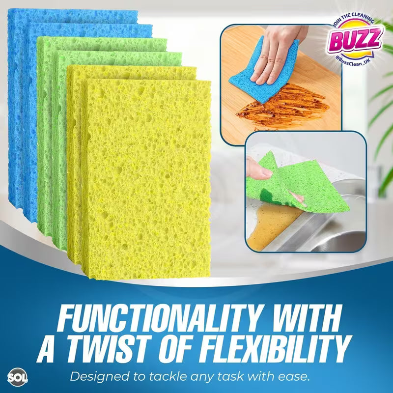 6 Pack Cellulose Sponge Wipes