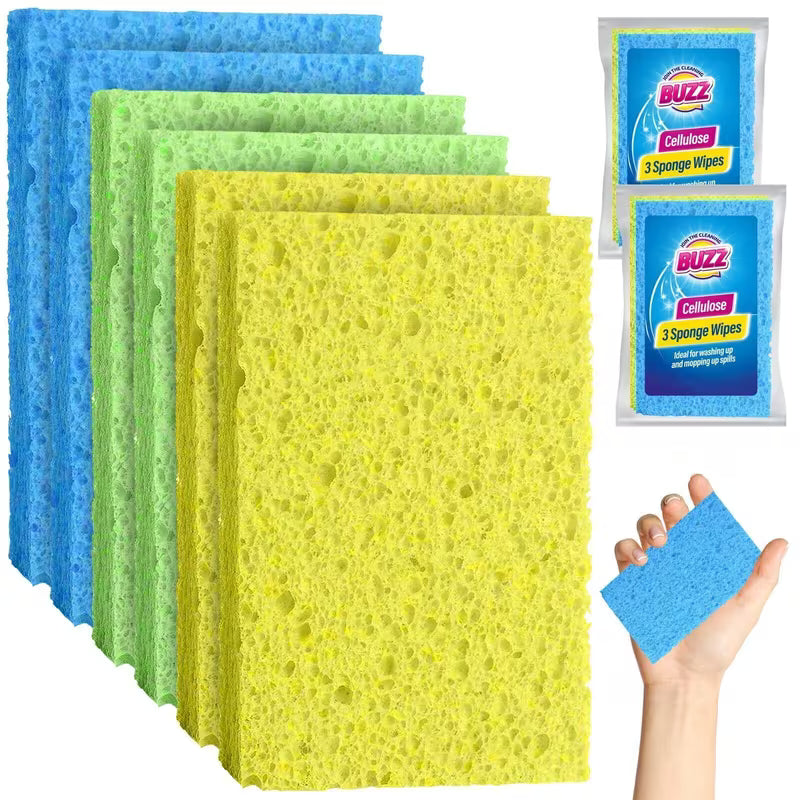 6 Pack Cellulose Sponge Wipes