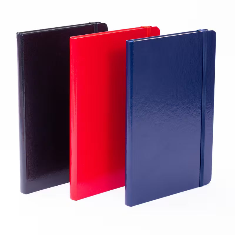 Evelay 3 Pack A5 Lined Hardback Notebooks – 240 Pages Each – Colorful Journals with Elastic Closure – Premium Paper for School, Work, Diary, or Gifts