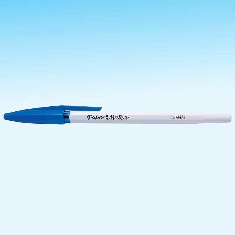 Ballpoint Pens Blue x50 Set Box 1.0mm Medium Point Tip Nib School Work