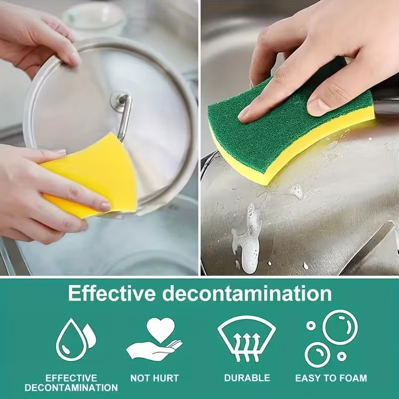 50/100/200pcs, [Ocean Freight] Cleaning Sponges, Double-Sided Cleaning Cloths, Household Cleaning, Dishwashing Sponges, Premium Kitchen Sponges, Durable Scratch-Resistant Sponges, Super Absorbent, Cleaning Supplies, Cleaning Tools, School Supplies