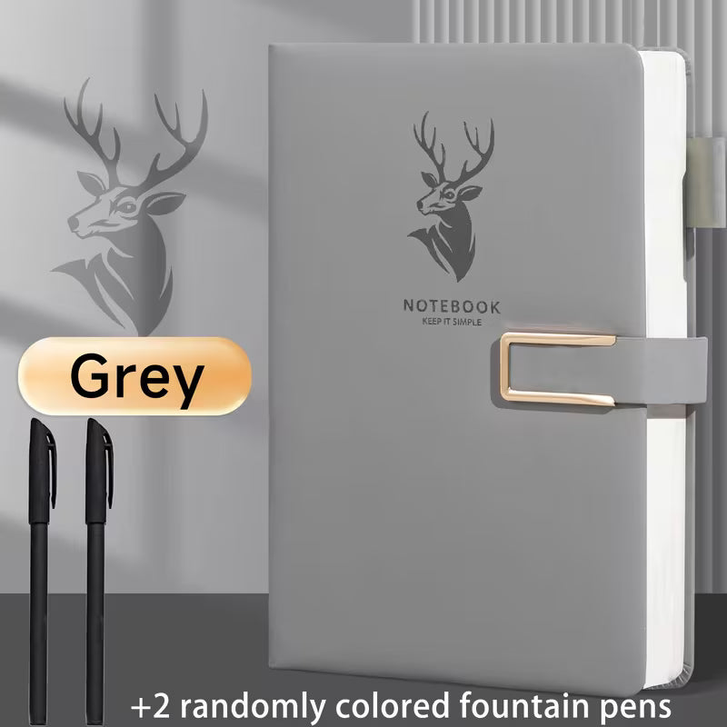 3pcs A5 Faux Leather Notebook Set with Bookmark, Hard Cover, Magnetic Closure, Waterproof - Ideal for Business Meetings and Universities