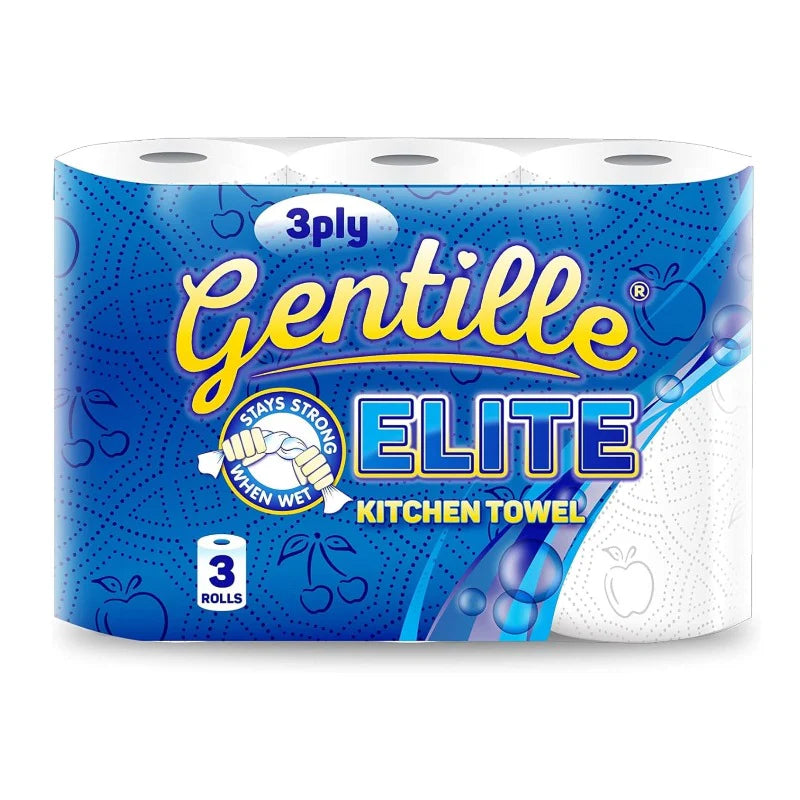 Gentille Elite Kitchen Towel 3 Roll Pack - Case of 5
