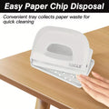 A 2-Hole Punch, Compact Design, Capable of Handling 12 Sheets of Paper, Equipped with a Paper Guide And an Easy-To-Clean Tray, Perfect for Home Or Office Use