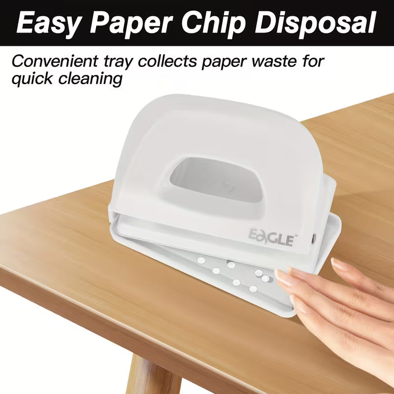 A 2-Hole Punch, Compact Design, Capable of Handling 12 Sheets of Paper, Equipped with a Paper Guide And an Easy-To-Clean Tray, Perfect for Home Or Office Use