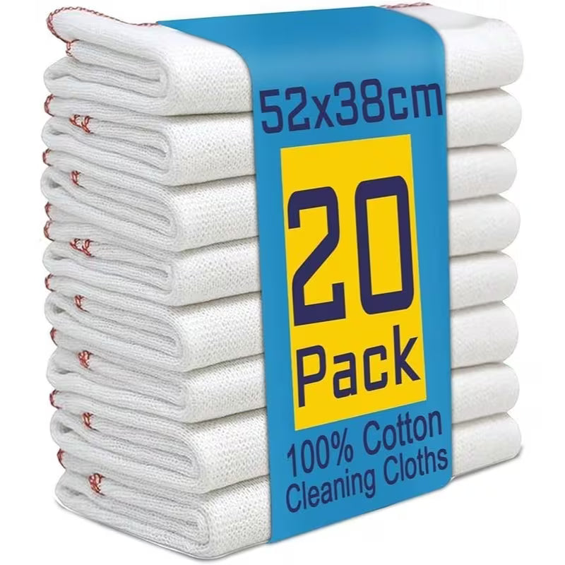 Jumbo Dish Cloths for Washing Up 20 Pack (52X38Cm)
