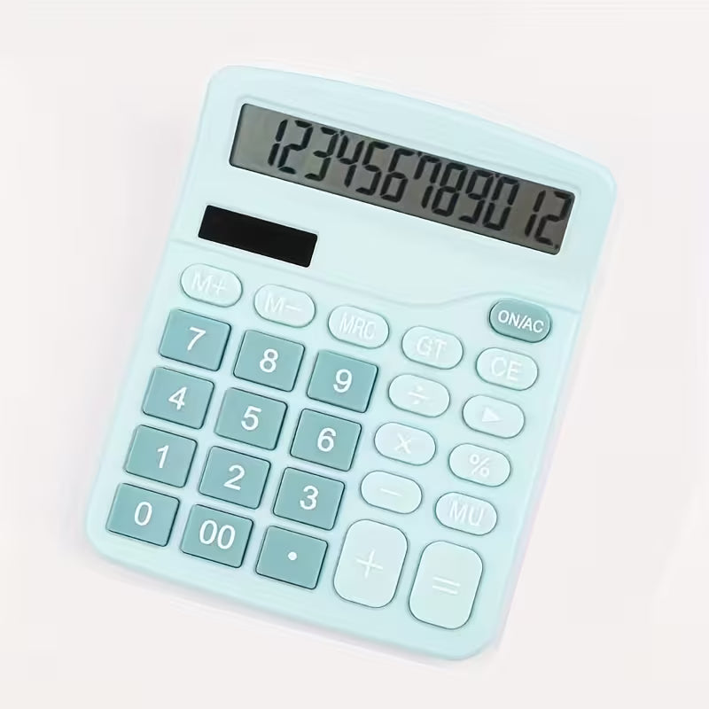 Large Desktop Calculator, Comfortable Touch, Large Buttons, 12-Digit Display, Solar/Battery Dual Power Supply, Large Display Screen, Suitable for Office, Shopping Mall And Home Use. School Calculator, Mini Calculator, School Calculator