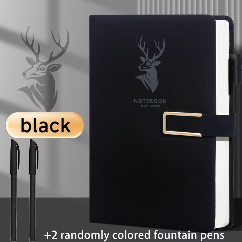 3pcs A5 Faux Leather Notebook Set with Bookmark, Hard Cover, Magnetic Closure, Waterproof - Ideal for Business Meetings and Universities
