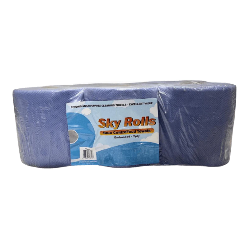 Sky Rolls Blue Extra Value Centrefeed Paper 6 Pack