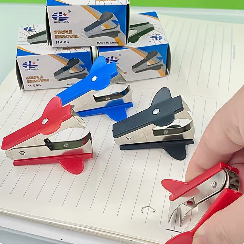 Set of 2 Robust Staplers And a Staple Remover Featuring an Ergonomic Black Grip - a Compact Iron Stapling Device Suitable for Office, Home, And Heavy-Duty Professional Tasks