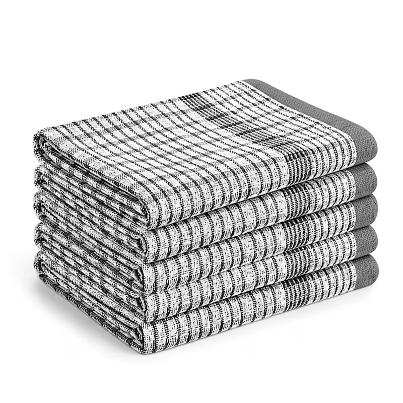 Tea Towels Dish Cloths Pack of 5 Cotton Large 50x75cm