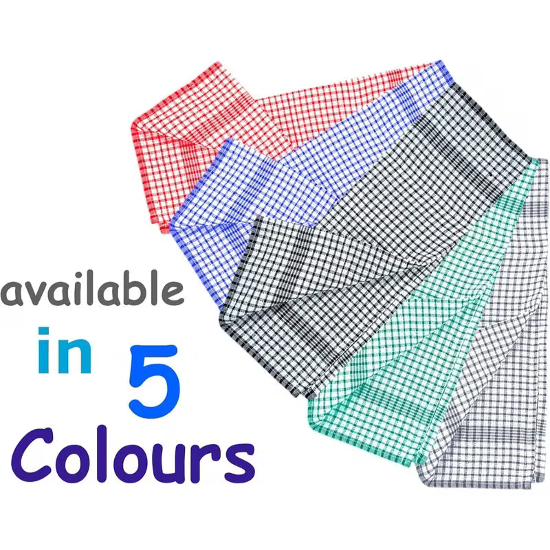 Tea Towels Dish Cloths Pack of 5 Cotton Large 50x75cm