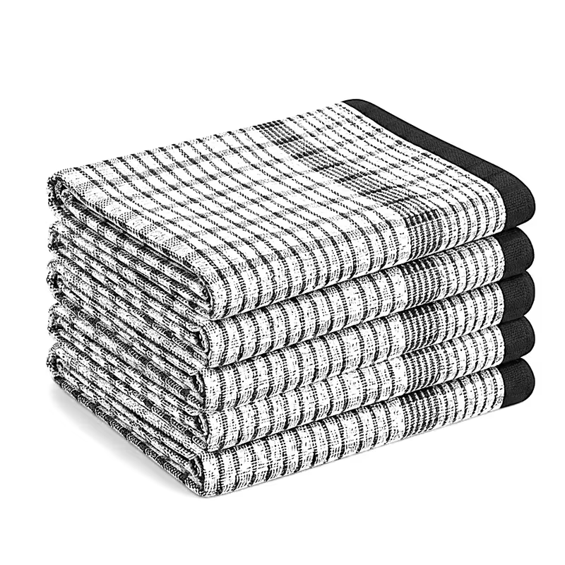 Tea Towels Dish Cloths Pack of 5 Cotton Large 50x75cm