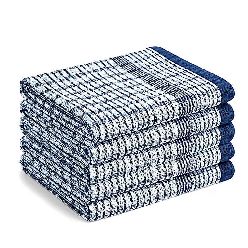 Tea Towels Dish Cloths Pack of 5 Cotton Large 50x75cm