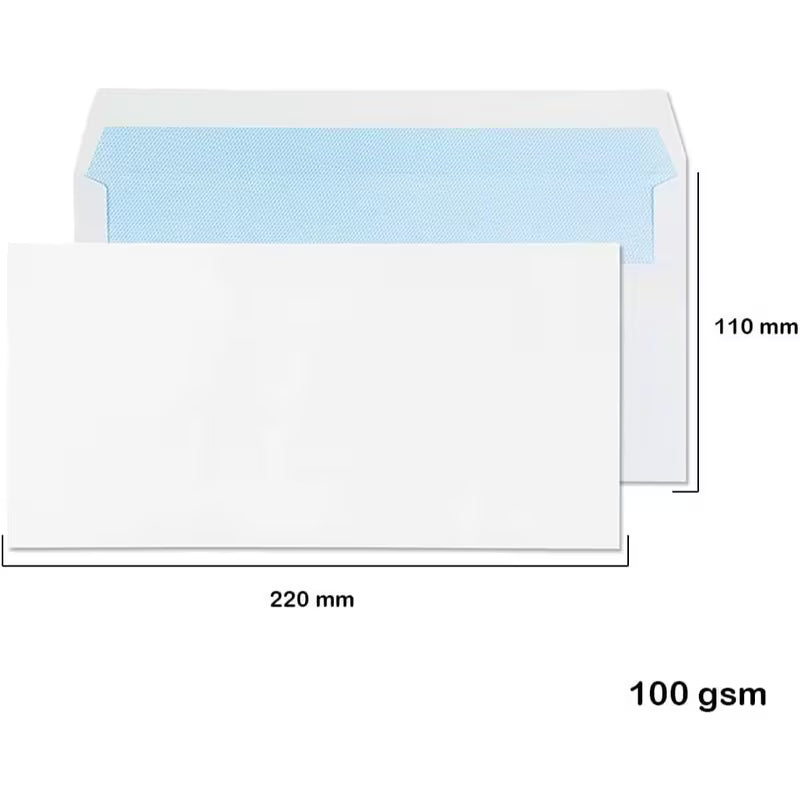 DL White Mailing Envelopes Self Seal